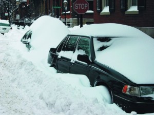 Dockside_winter parking in the city_Car-parked-in-snow-plowed-in