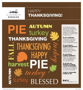 Dockside Thanksgiving email