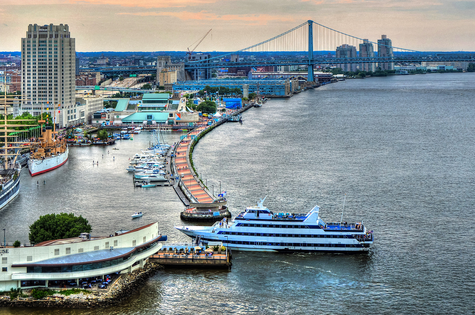 Dockside blog_View of Delaware River & Ben Franklin Bridge