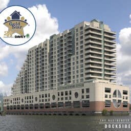 dockside condos with gold star logo