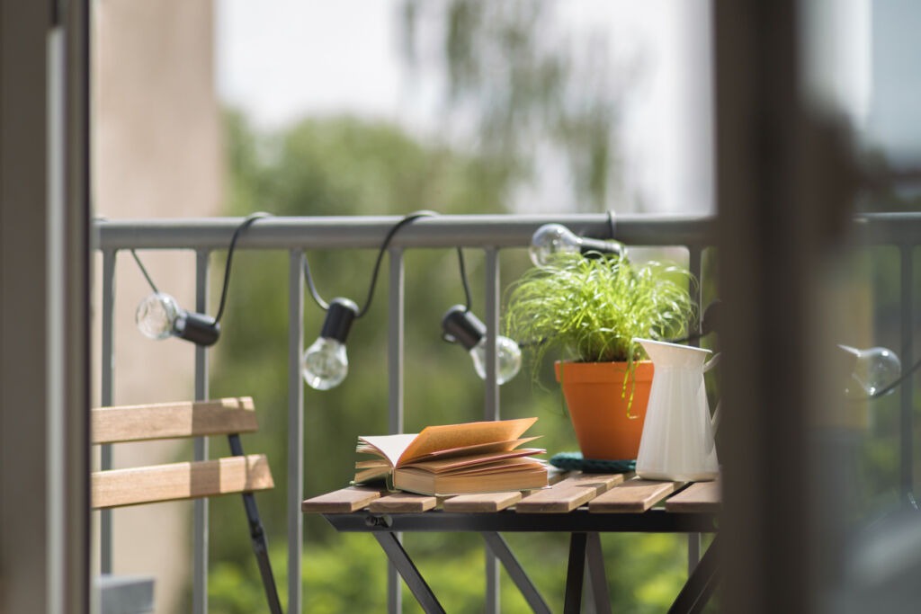 Cozy home balcony