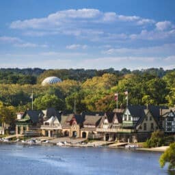 Boathouse row in Philadelphia