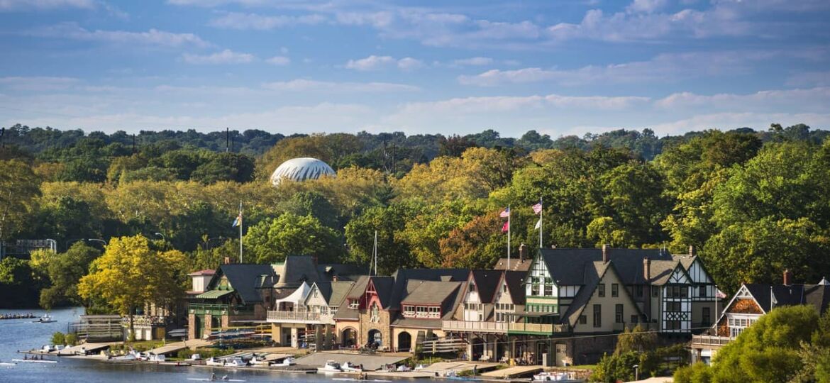 Boathouse row in Philadelphia