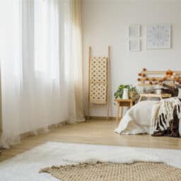 Hygge style bedroom interior