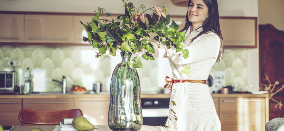 Young woman at home