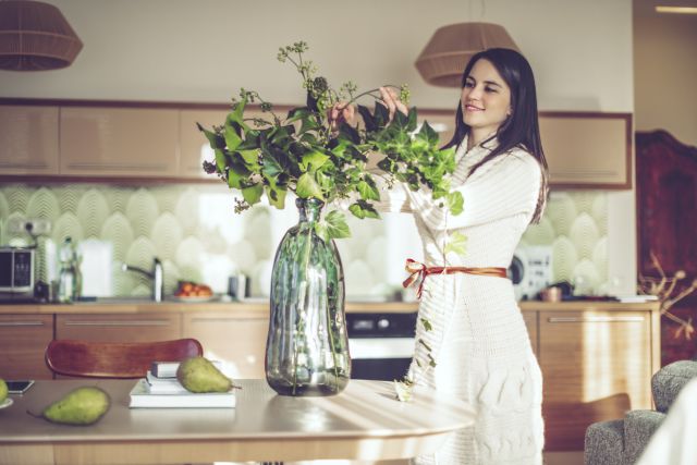 Young woman at home