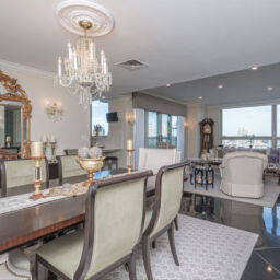 Living room at The Residences at Dockside, Waterfront Condos in Philadelphia