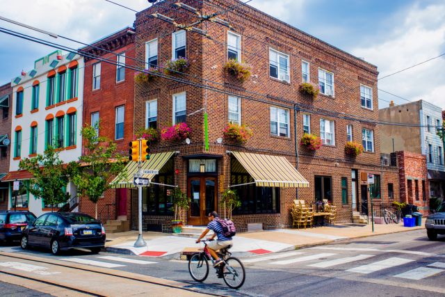 Biker on East Passyunk