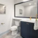 Powder room in luxury condo