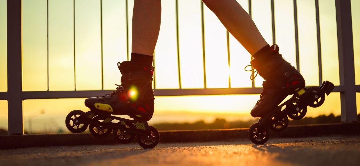 Girl on rollerblade