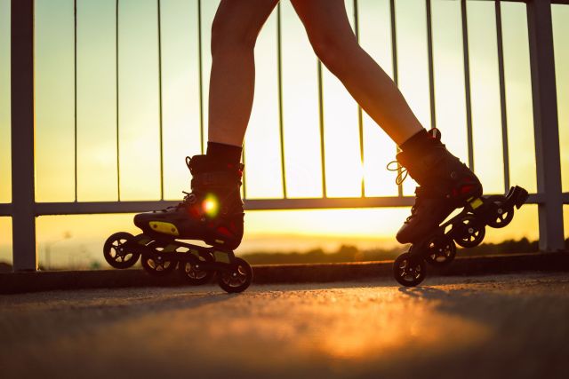 Girl on rollerblade