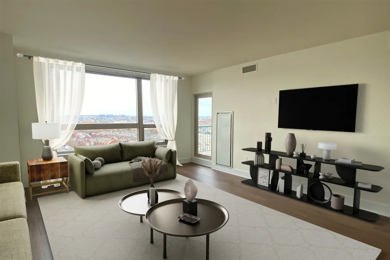 The Residences at Dockside Unit 1607 Living Room with Stunning View